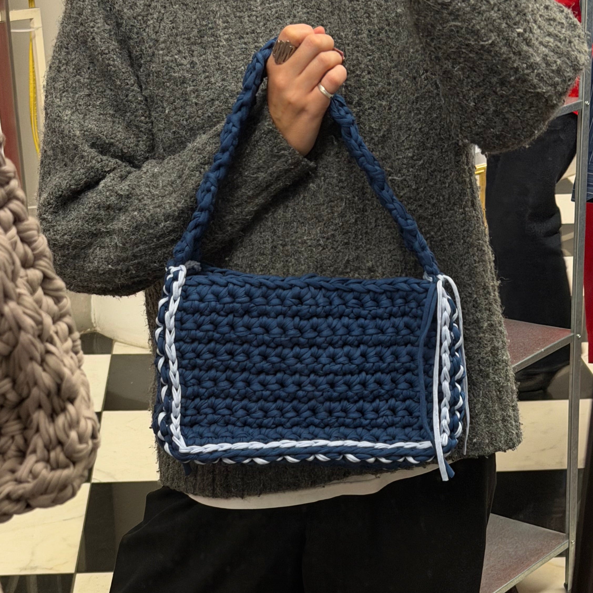 The Annie (M) - Navy & Baby Blue